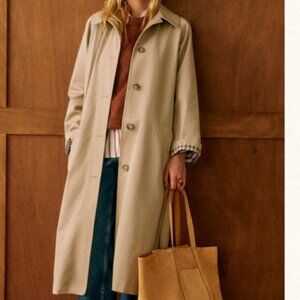 Sezane Clyde Trench Coat in Light Beige